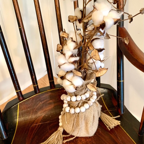 Cotton Arrangement in Burlap - Picture 7 of 7